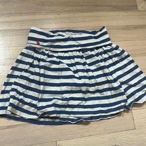 ralph lauren girls blue and white stripe cotton swing skirt